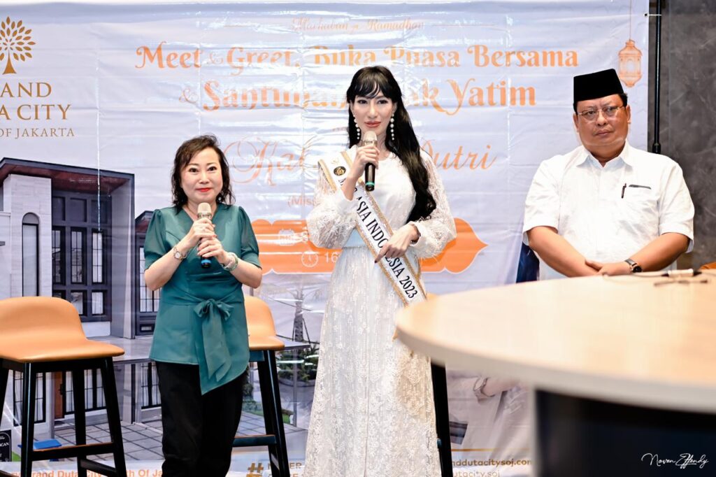 Bukber dan Silahturahmi Anak Yatim Bersama Kalisa Putri Miss Asia Indonesia 2023 & Developer Dutaputraland di Grand Duta City South East Jakarta