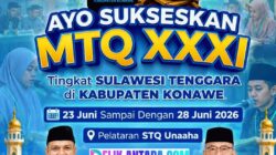 Konawe Siap! MTQ XXXI Tingkat Provinsi Sultra Dibuka 23 Juni 2026, 16 Kabupaten Kota dan 12 Cabang Lomba