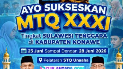 Konawe Siap! MTQ XXXI Tingkat Provinsi Sultra Dibuka 23 Juni 2026, 16 Kabupaten Kota dan 12 Cabang Lomba