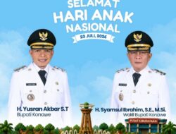 Bupati & Wabup Konawe: Anak Adalah Harapan Bangsa, Wujudkan Konawe Ramah Anak!