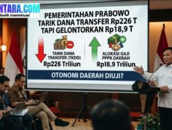 Pemerintahan Prabowo Tarik Dana Transfer Rp226 T Tapi Gelontorkan Rp18,9 T untuk Gaji PPPK, Otonomi Daerah Diuji