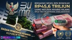 BREAKING: BPK Bongkar Rp45,6 Triliun Uang Negara Nyaris Hilang – Rp1,8 Triliun Berhasil Diselamatkan, 2 Pemda Dapat TMP!