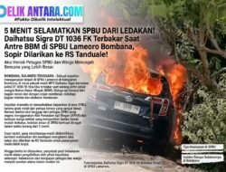 DETIK-DETIK SPBU LAMERORO NYARIS MELEDAK! Sigra DT 1036 FK Terbakar Saat Antre BBM, Petugas SPBU dan Warga Padamkan Pakai APAR Dalam 5 Menit!